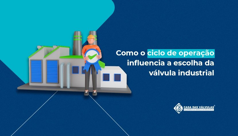 Como o ciclo de operação influencia a escolha da válvula industrial